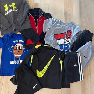 Nike Black & Neon Yellow Kids Long-Sleeve Athletic Top - Nike